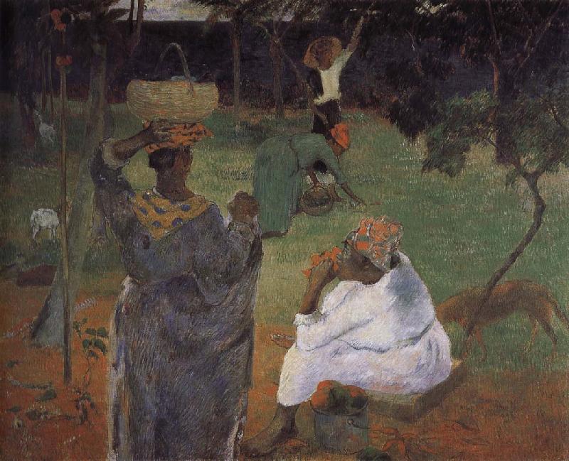 Paul Gauguin Mining mango woman France oil painting art